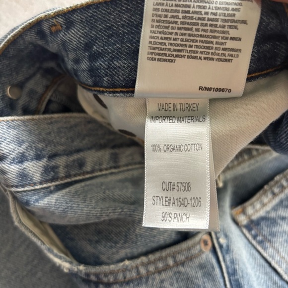 Agolde 90s Pinch High Rise Crop Straight Jeans Endless Size 25 A154D-1206 - Picture 13 of 14